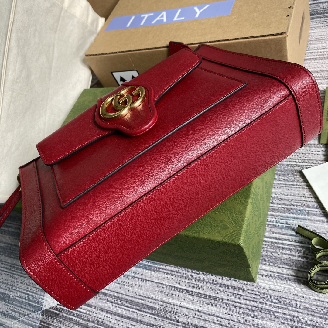 Gucci Small Messenger Bag with Double G Shoulder Bag 648999 Red